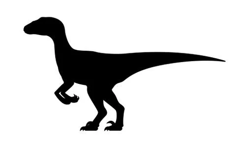 Vector velociraptor silhouette Stock Illustration