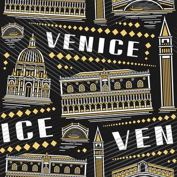 Vector Venice Seamless Pattern Stock Illustration