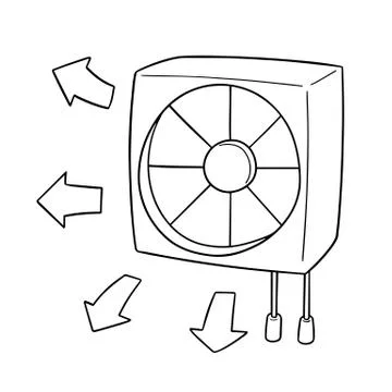 Vector of ventilating fan Stock Illustration