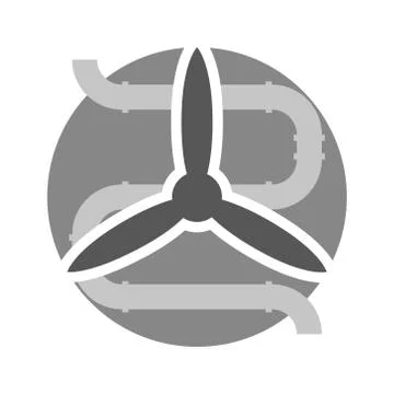 Vector ventilation minimal symbol イラスト素材