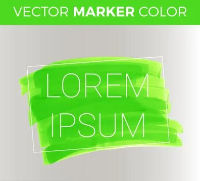 Vector verdant stripes drawn with markers. Elements for design and background Illustrazione stock