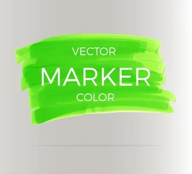 Vector verdant stripes drawn with markers. Elements for design and background Stock Illustration
