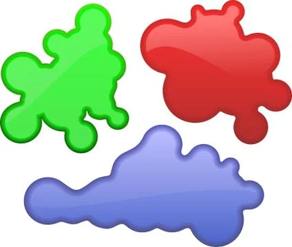 Vector version. Color blots. 스톡 일러스트