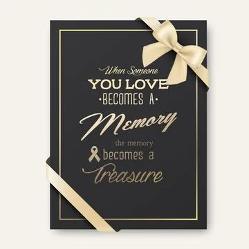 Vector Vertical A4 Funeral Card. When Someone You Love Becomes a Memory the イラスト素材