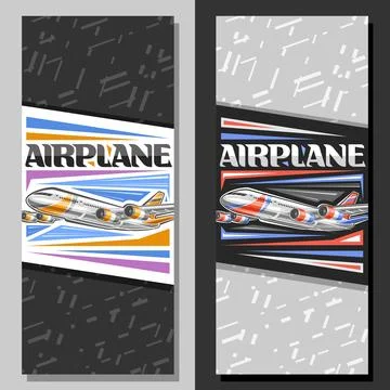 Vector vertical banner for Airplane Stock Illustration