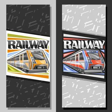 Vector vertical banner for Railway Stock Illustration