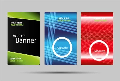 Vector vertical banner set Stock Illustration