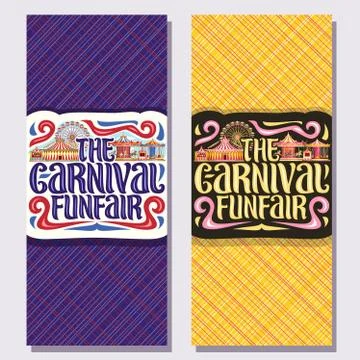 Vector vertical banners for Carnival Funfair Ilustração Stock