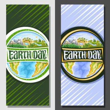 Vector vertical banners for Earth Day Stock Illustration