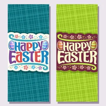 Vector vertical banners for Easter holiday 스톡 일러스트