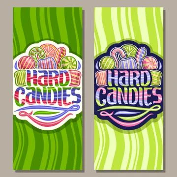 Vector vertical banners for Hard Candies Stock Illustration
