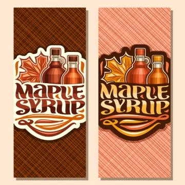Vector vertical banners for Maple Syrup Stock Illustration