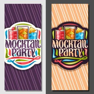 Vector vertical banners for Mocktail Party Stock Illustration