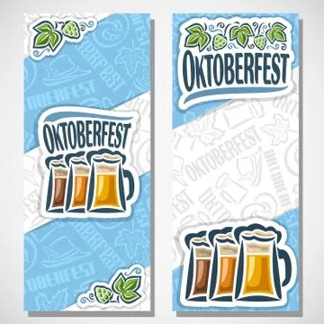 Vector vertical banners for oktoberfest Stock Illustration