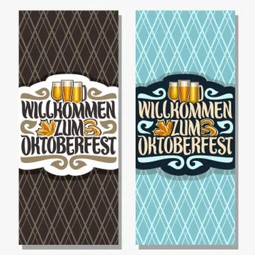 Vector vertical banners for Oktoberfest Stock Illustration