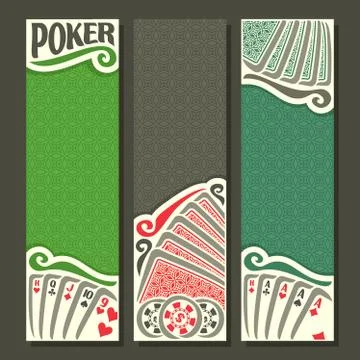 Vector vertical banners for Poker Stock Illustration