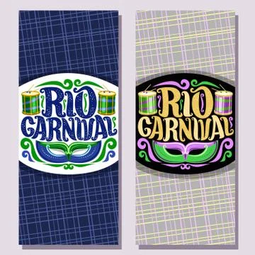 Vector vertical banners for Rio Carnival Stock-Illustration