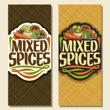 Vector vertical banners for Spices Illustrazione stock