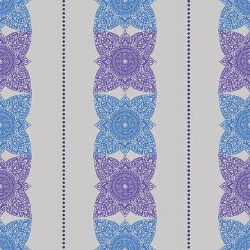 Vector vertical colored seamless patterns with Thailand Ethnic ornaments and  Stock Illustration