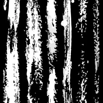 Vector Vertical Dry Stripes Pattern White on Black Stock Illustration