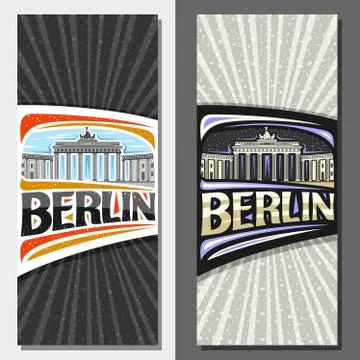 Vector vertical layouts for Berlin Stock Illustration