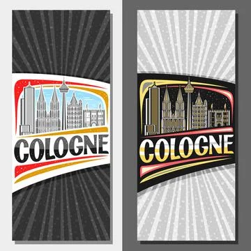 Vector vertical layouts for Cologne Stock Illustration