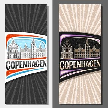 Vector vertical layouts for Copenhagen Stock-Illustration