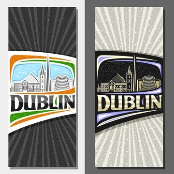 Vector vertical layouts for Dublin Stock Illustration