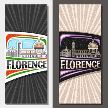 Vector vertical layouts for Florence Stock Illustration