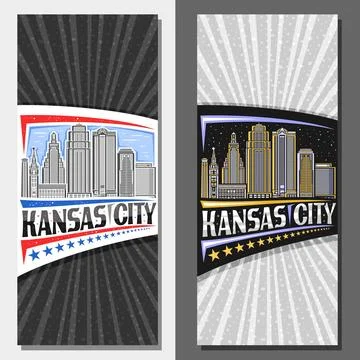 Vector vertical layouts for Kansas City Stock Illustration