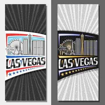 Vector vertical layouts for Las Vegas Ilustración de archivo