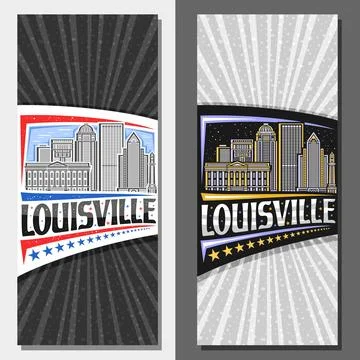 Vector vertical layouts for Louisville Stockillustratie