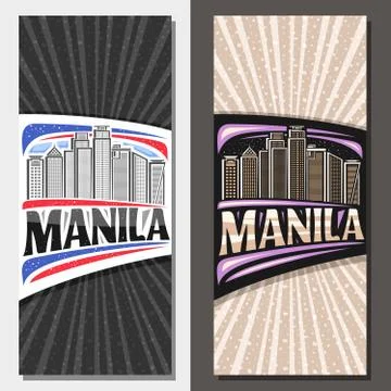 Vector vertical layouts for Manila Ilustración de archivo