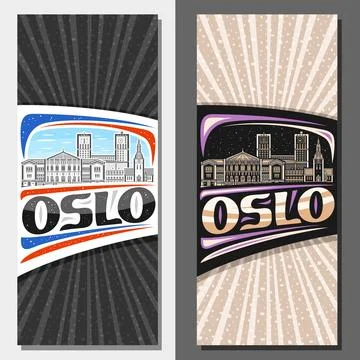 Vector vertical layouts for Oslo Stock Illustration