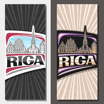 Vector vertical layouts for Riga 스톡 일러스트