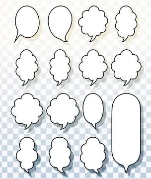 Vector Vertical Speech Bubbles And Comic Balloons For Storytelling Stock-Illustration