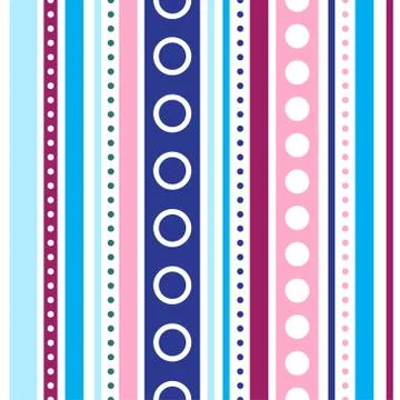 Vector vertical stripes and circles seamless Stock Illustration