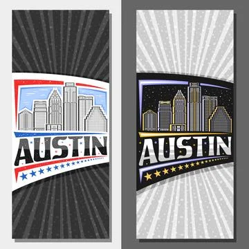 Vector vertical templates for Austin Ilustración de archivo
