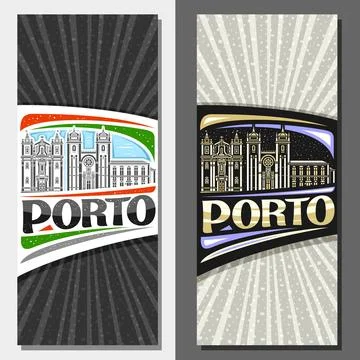 Vector vertical templates for Porto Stock Illustration