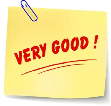 Vector very good message Stock Illustration