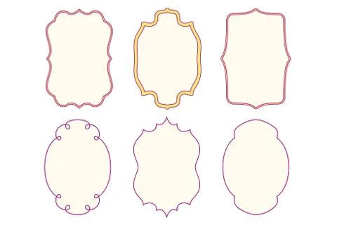 Vector victorian vintage frames Illustrazione stock