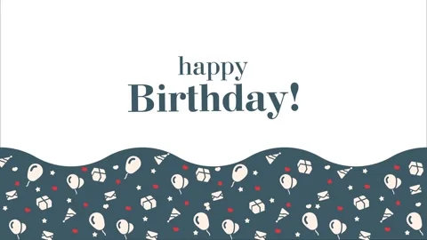 Vector video with birthday greetings Stock Footage 325378860