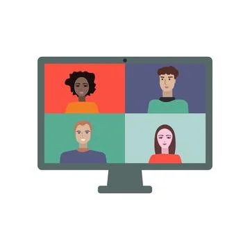 Vector video call Stock Illustration
