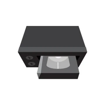 Vector video cassette recorder or vcr with cassette Stock Illustration