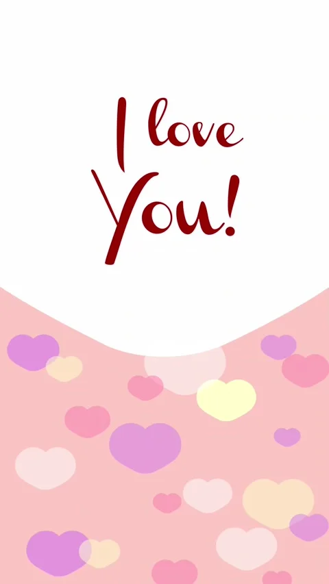 Vector video with a declaration of love Stock Footage 325416542