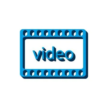 Vector video icon isometric. 3d sign isolated on white background. eps Stock Illustration