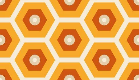 Vector vintage abstract geometric seamless pattern in 60s style. Abstract g.. 库存插图