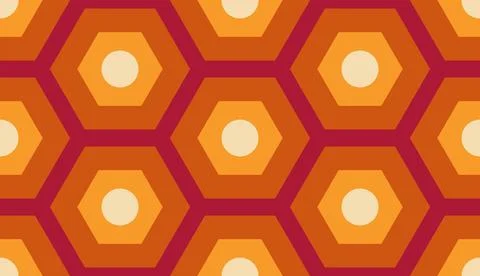 Vector vintage abstract geometric seamless pattern in 60s style. Abstract g.. Stock Illustration