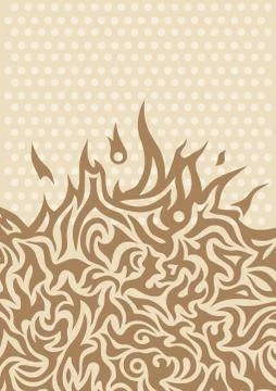 Vector vintage abstract tatoo background Illustrazione stock