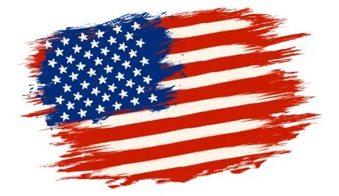 Vector vintage American flag 库存插图